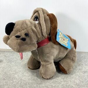 NWT VTG Kennel Club 1986 Animal Plaything Tan Brown Dog Plush Stuffed Animal 13"
